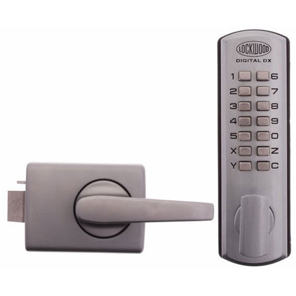 LOCKWOOD DX DIGITAL LOCK 002-4LDXSC LEVER OPEN OUT | Lockwood 002 