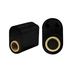BRAVA Metro Oval Cylinder Less Plug with U Cam Drilled M4 for Extension Matt Black - 5070M4UBLKLP