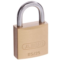 ABUS 65 Series Premium Padlock with 25mm Brass Body and 14mm Hardened Steel Shackle KA 252 - 6525KA2