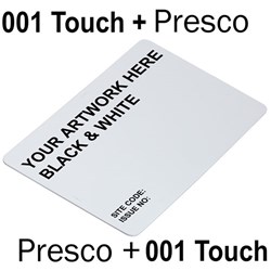 ACSS DUAL ISO CARD - LW 001 TOUCH & PRESCO B & W PRINT 1 SIDE