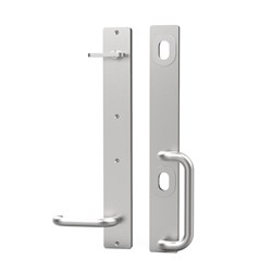 AMS Dual Lock Lever Handle Aluminium Right Handed Pair Handles with Turn Snib - DLLH33 T AL - Pair RH