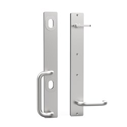 AMS Dual Lock Lever Handle Pair Handles with Turn Snib LH Stainless - DLLH33 T SS - Pair LH