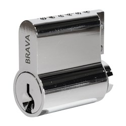 BRAVA Metro 90555 Modular Keyed Cylinder Section LW5 Profile KD Polished Chrome