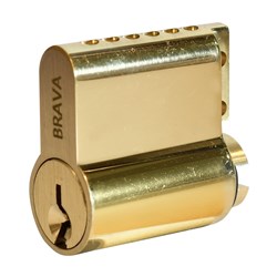 BRAVA Metro 90555 Modular Keyed Cylinder Section LW5 Profile KD Satin Brass