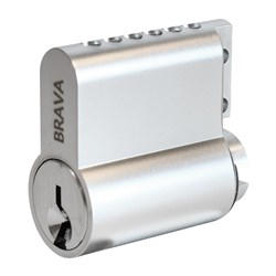 BRAVA Metro 90555 Modular Keyed Cylinder Section LW5 Profile KD Satin Chrome