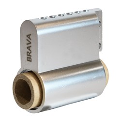 BRAVA Metro 90555 Modular Keyed Cylinder Section 6 Pin Less Plug Satin Chrome