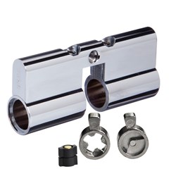 BRAVA Metro Euro Double Cylinder 6 Pin without Barrel with Both Fixed & Lazy Cams in Chrome Plate 70mm - 9555-1&3 - BRM90555FLNBCP