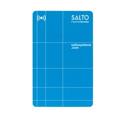 SALTO Cards, PVC with DESFire 2K, Salto Design Blue and suit SPACE Platform. Pack of 50 units.