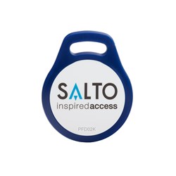 SALTO Keyfobs, DESfire 2K in Blue Frame and suit SPACE Platform. Pack of 10 units.