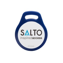 SALTO Keyfobs, DESfire 4K in Blue Frame and suit SPACE Platform. Pack of 10 units.