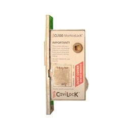 CaviLock CL100 Sliding Door Lock Latching Only Lock Case Single Square Spindle Satin Chrome - CL100A9000