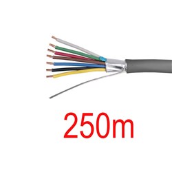 Dynamic Cable Solutions Shielded 7 Core 14/0.20 - 250m Box, Grey