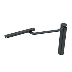 D&D Slimline Vertical Hydraulic Gate Closer Right Hand with Damper and Hold Open up to 150KG Black - DC622G-R-1-9004