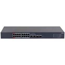 Dahua 20 Port Layer 2 Cloud Managed Network Switch with 16 PoE Ports plus 2 Gigabit Uplink Ports and 2 SFP Ports - DH-CS4220-16GT-190