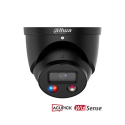 Dahua WizSense Series 6MP TiOC 3.0 Active Deterrence Black Eyeball Network Camera with 2.8mm Fixed Lens and AcuPick Technology, IP67 - DH-IPC-HDW3649H-AS-PV-ANZ-S2-BLK