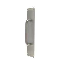 Dorma Pull Handle on Plate Visible Fix  150x16mm on 300x75mm SSS - 3075V-H15SSS 9400001100001