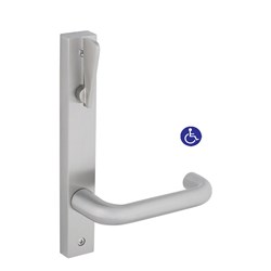 Dormakaba Furniture Narrow Style Plate with Disabled Lever Turn and Noosa Lever Right Hand - 6407/30GR