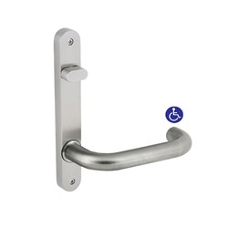 dormakaba Furniture Narrow Round End Plate Visible Fix with Turnsnib & 70 Lever SSS - 6503/70SSS 9400000016599