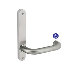 dormakaba Furniture Narrow Round End Plate Visible Fix with 70 Lever SSS - 6506/70SSS 9400000016601