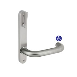 dormakaba Furniture Narrow Round End Plate Visible Fix with Disabled Turn & 70 Lever SSS - 6507/70SSS 9400000016602