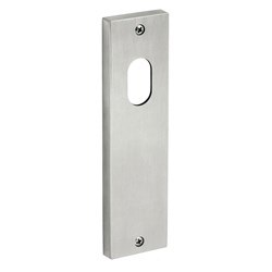 Dormakaba Square End Plate Furniture Internal Cylinder Hole - No Lever Satin Stainless Steel - 6611SSS