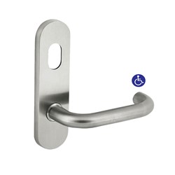 dormakaba Furniture Round End Plate Concealed Fix with Cylinder Hole & 70 Lever SSS - 6700/70SSS 9400000016613