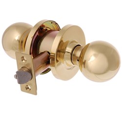 BRAVA Metro EA Series Passage Knob Set 60mm Backset Polished Brass - EA3182PB60