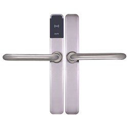 SALTO XS4 ONE Escutcheon with U Handles, HSE, BLE and Mifare DESfire, U Spindle Kit, Stainless Steel Finish with Black Reader, For Indoor Use