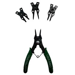 GTT Circlip Plier 4-in-1 for Internal and External Circlips with Multi Head - GTT454