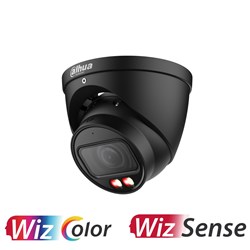 Dahua WizColor Series 5MP Black Eyebell Network Camera with 2.8mm Fixed Lens, IP67 - DH-IPC-HDW2549EMP-S-PRO-ANZ-BLK