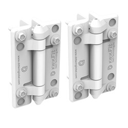 D&D KwikFit Polymer S3 Plain Pivot Gate Hinge White (Pair) - KF3PWT