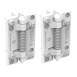 D&D KwikFit Polymer S3 Self Closing Gate Hinge Up To 20KG White (Pair) - KF3SWT