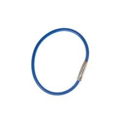 Lucky Line Twisty Cable Ring suits Creone Cabinets 127mm Nylon Coated Steel in Blue - 081130