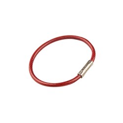 Lucky Line Twisty Cable Ring suits Creone Cabinets 127mm Nylon Coated Steel in Red - 081170