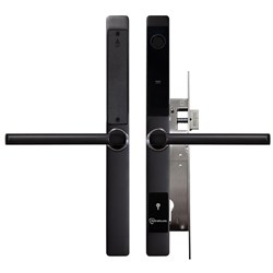 McGrath A231 Slimline Digital Lock, Lever Handle, Black Finish with Euro Style 35mm Backset Mortice Lock