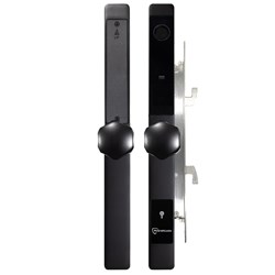 McGrath A231 Slimline Digital Lock, Hexagon Handle, Black Finish with Euro Style 28mm Backset Hook Bolt Mortice Lock, Suits Sliding Doors