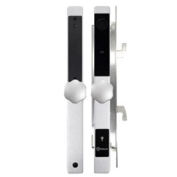 McGrath A231 Slimline Digital Lock, Hexagon Handle, Silver Finish with Euro Style 28mm Backset Hook Bolt Mortice Lock, Suits Sliding Doors