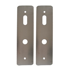 McGrath Locks Scar Plates for Hamilton Lock, 300x85x1.5mm, 304 Satin Stainless Steel, Packet of 2