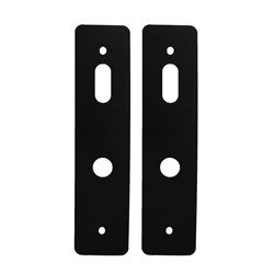 McGrath Locks Scar Plates for Hamilton Lock, 300x70x1.5mm, Mild Steel Powder Coated Matt Black, Packet of 2