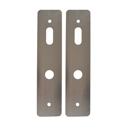 McGrath Locks Scar Plates for Hamilton Lock, 300x70x1.5mm, 304 Satin Stainless Steel, Packet of 2