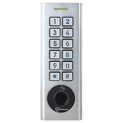 McGrath Locks RBH52 Access Control Keypad With Fingerprint and Built In WiFi, BLE, RFID and Pin Code, 1000 Users, 12V DC, IP66 Rating, Silver Finish