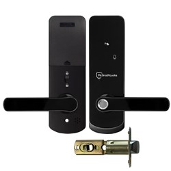 McGrath NX1 Digital Lock, Black Finish with 60/70mm Adjustable Backset Tubular Latch