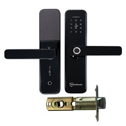 McGrath NX5 Digital Lock, Black Finish with 60/70mm Adjustable Backset Tubular Latch