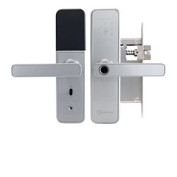 McGrath NX5 Digital Lock, Nickel Silver Finish with Euro Style 60mm Backset Mortice Lock