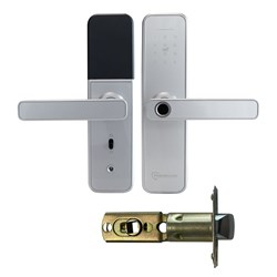 McGrath NX5 Digital Lock, Silver Finish with 60/70mm Adjustable Backset Tubular