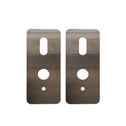 McGrath Locks Scar Plates for Windsor and Albion Locks, 210x90x1.5mm, 304 Satin Stainless Steel, Packet of 2