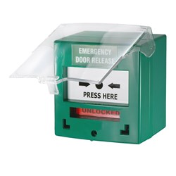 Neptune Resettable Call Point DPDT with Protective Cover, Key Reset at the Front, Green - CP-32G