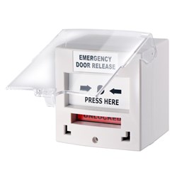 Neptune Resettable Call Point DPDT with Protective Cover, Key Reset at the Front, White - CP-32W