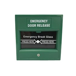 Neptune Break Glass Call Point Emergency Door Release Switch, Green (DWS100G)