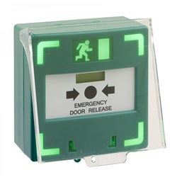 NEPTUNE RESETTABLE CALL POINT WITH LED LIGHT/BUZZER, GREEN